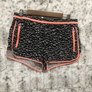 Fabletics Women Large Black White Pink Tyson Running Shorts